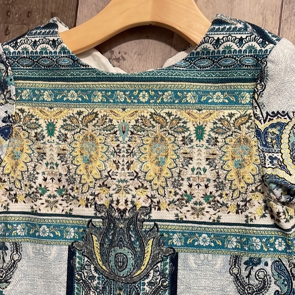 Zara Girls blue printed short sleeve dress - Picture 2 of 5